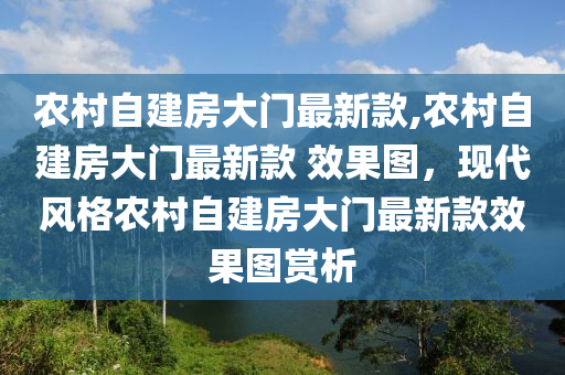 农村自建房大门最新款,农村自建房大门最新款 效果图，现代风格农村自建房大门最新款效果图赏析