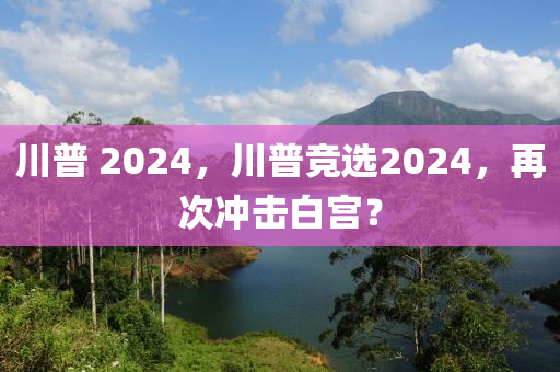 川普 2024，川普竞选2024，再次冲击白宫？