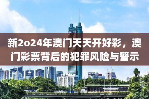 新2o24年澳门天天开好彩，澳门彩票背后的犯罪风险与警示