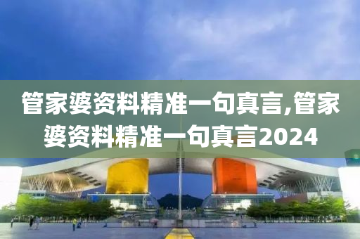 管家婆资料精准一句真言,管家婆资料精准一句真言2024