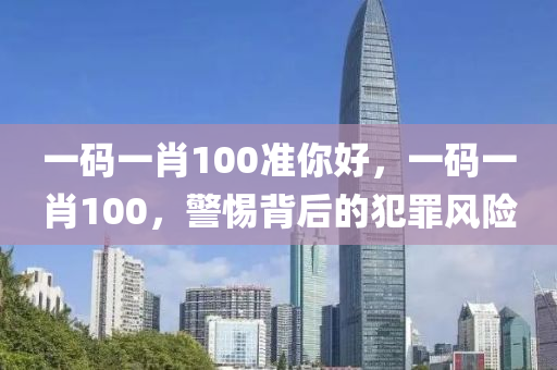 一码一肖100准你好，一码一肖100，警惕背后的犯罪风险