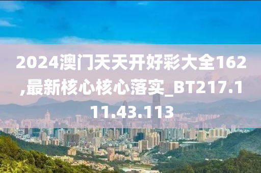 2024澳门天天开好彩大全162,最新核心核心落实_BT217.111.43.113