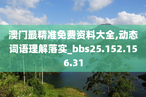 澳门最精准免费资料大全,动态词语理解落实_bbs25.152.156.31