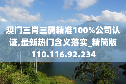 澳门三肖三码精准100%公司认证,最新热门含义落实_精简版110.116.92.234