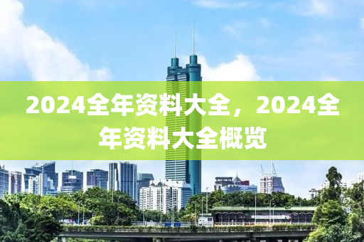 2024全年资料大全，2024全年资料大全概览