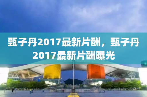 甄子丹2017最新片酬，甄子丹2017最新片酬曝光