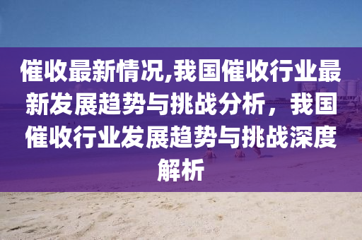 催收最新情况,我国催收行业最新发展趋势与挑战分析，我国催收行业发展趋势与挑战深度解析