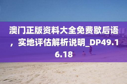 澳门正版资料大全免费歇后语，实地评估解析说明_DP49.16.18