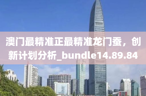 澳门最精准正最精准龙门蚕，创新计划分析_bundle14.89.84