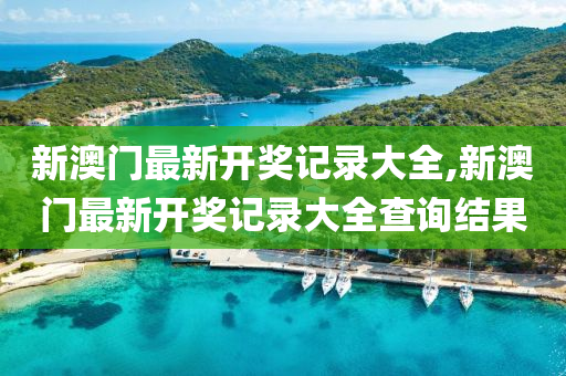 新澳门最新开奖记录大全,新澳门最新开奖记录大全查询结果