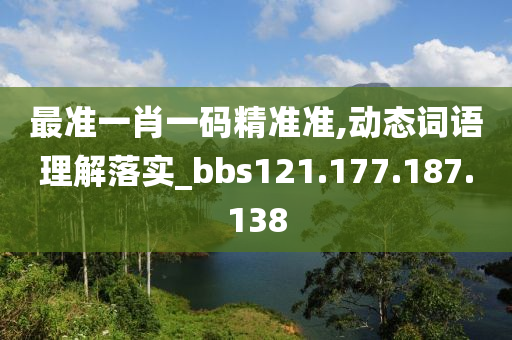 最准一肖一码精准准,动态词语理解落实_bbs121.177.187.138