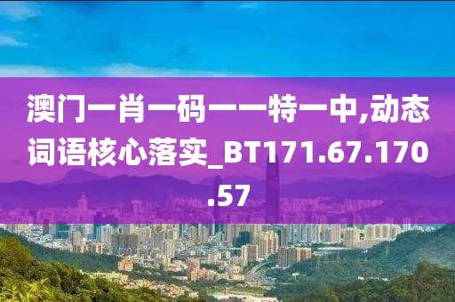 澳门一肖一码一一特一中,动态词语核心落实_BT171.67.170.57