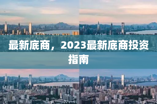 最新底商，2023最新底商投资指南