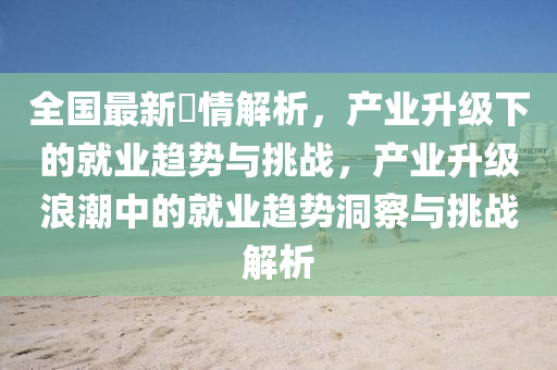 全国最新伇情解析，产业升级下的就业趋势与挑战，产业升级浪潮中的就业趋势洞察与挑战解析