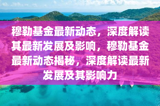 穆勒基金最新动态，深度解读其最新发展及影响，穆勒基金最新动态揭秘，深度解读最新发展及其影响力