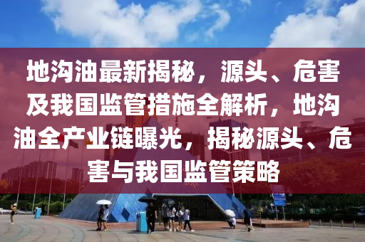 地沟油最新揭秘，源头、危害及我国监管措施全解析，地沟油全产业链曝光，揭秘源头、危害与我国监管策略