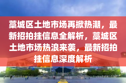 藁城区土地市场再掀热潮，最新招拍挂信息全解析，藁城区土地市场热浪来袭，最新招拍挂信息深度解析