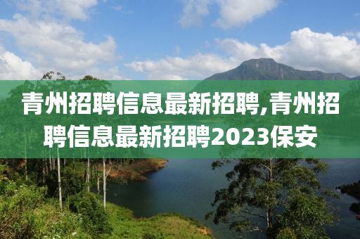 青州招聘信息最新招聘,青州招聘信息最新招聘2023保安