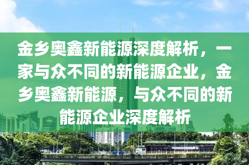 金乡奥鑫新能源深度解析，一家与众不同的新能源企业，金乡奥鑫新能源，与众不同的新能源企业深度解析