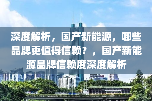 深度解析，国产新能源，哪些品牌更值得信赖？，国产新能源品牌信赖度深度解析