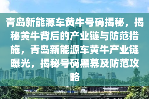 青岛新能源车黄牛号码揭秘，揭秘黄牛背后的产业链与防范措施，青岛新能源车黄牛产业链曝光，揭秘号码黑幕及防范攻略