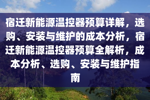 宿迁新能源温控器预算详解，选购、安装与维护的成本分析，宿迁新能源温控器预算全解析，成本分析、选购、安装与维护指南