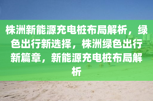 株洲新能源充电桩布局解析，绿色出行新选择，株洲绿色出行新篇章，新能源充电桩布局解析