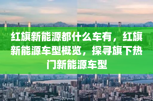 红旗新能源都什么车有，红旗新能源车型概览，探寻旗下热门新能源车型