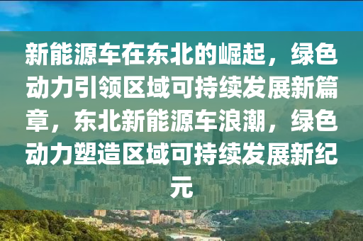 新能源车在东北的崛起，绿色动力引领区域可持续发展新篇章，东北新能源车浪潮，绿色动力塑造区域可持续发展新纪元