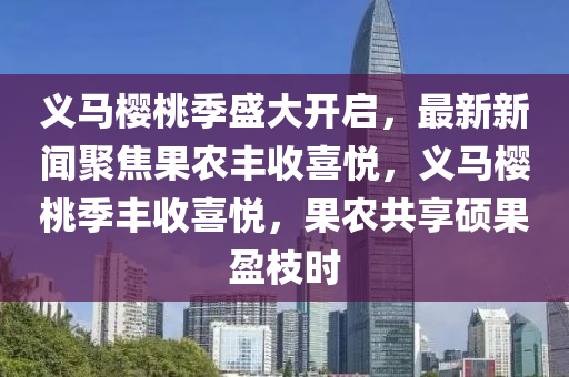 义马樱桃季盛大开启，最新新闻聚焦果农丰收喜悦，义马樱桃季丰收喜悦，果农共享硕果盈枝时