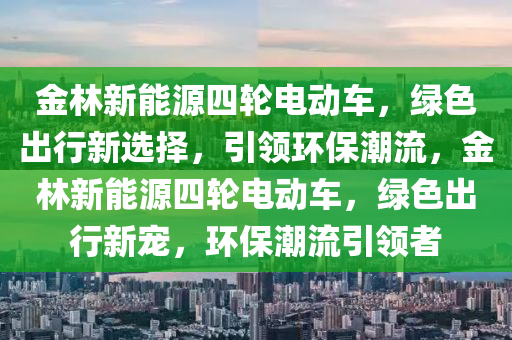 金林新能源四轮电动车，绿色出行新选择，引领环保潮流，金林新能源四轮电动车，绿色出行新宠，环保潮流引领者