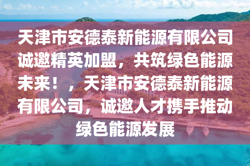 天津市安德泰新能源有限公司诚邀精英加盟，共筑绿色能源未来！，天津市安德泰新能源有限公司，诚邀人才携手推动绿色能源发展