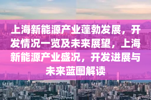 上海新能源产业蓬勃发展，开发情况一览及未来展望，上海新能源产业盛况，开发进展与未来蓝图解读