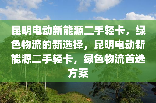 昆明电动新能源二手轻卡，绿色物流的新选择，昆明电动新能源二手轻卡，绿色物流首选方案