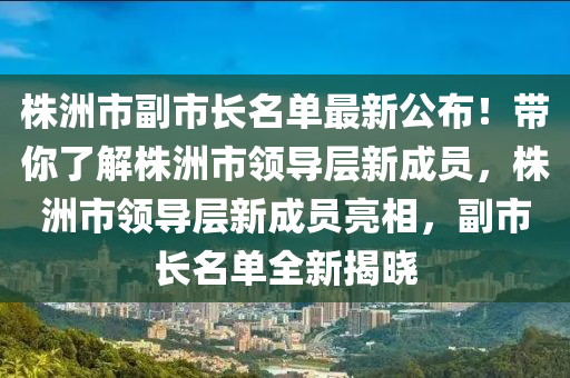 株洲市副市长名单最新公布！带你了解株洲市领导层新成员，株洲市领导层新成员亮相，副市长名单全新揭晓