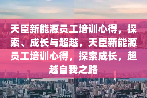 天臣新能源员工培训心得，探索、成长与超越，天臣新能源员工培训心得，探索成长，超越自我之路