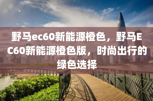 野马ec60新能源橙色，野马EC60新能源橙色版，时尚出行的绿色选择