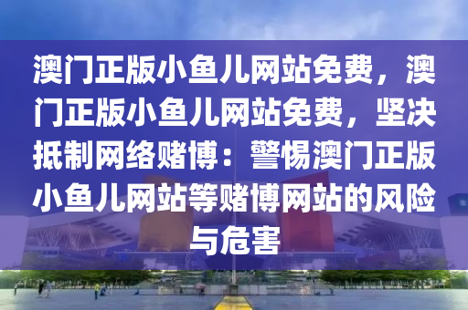 澳门正版小鱼儿网站免费，澳门正版小鱼儿网站免费，坚决抵制网络赌博：警惕澳门正版小鱼儿网站等赌博网站的风险与危害