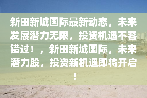 新田新城国际最新动态，未来发展潜力无限，投资机遇不容错过！，新田新城国际，未来潜力股，投资新机遇即将开启！