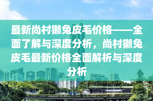 最新尚村獭兔皮毛价格——全面了解与深度分析，尚村獭兔皮毛最新价格全面解析与深度分析