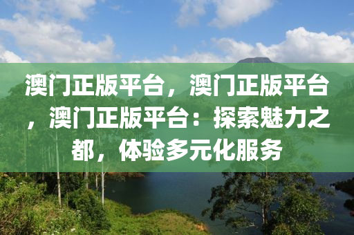 澳门正版平台，澳门正版平台，澳门正版平台：探索魅力之都，体验多元化服务