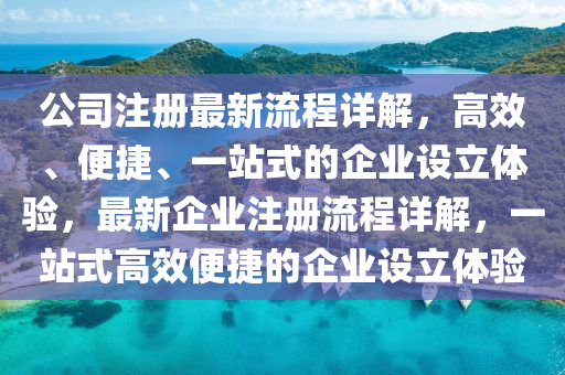 公司注册最新流程详解，高效、便捷、一站式的企业设立体验，最新企业注册流程详解，一站式高效便捷的企业设立体验