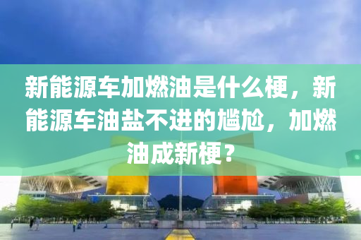 新能源车加燃油是什么梗，新能源车油盐不进的尴尬，加燃油成新梗？