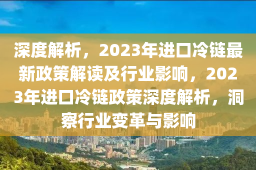 深度解析，2023年进口冷链最新政策解读及行业影响，2023年进口冷链政策深度解析，洞察行业变革与影响