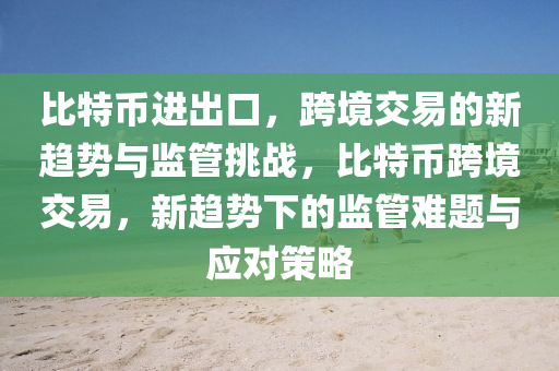 比特币进出口，跨境交易的新趋势与监管挑战，比特币跨境交易，新趋势下的监管难题与应对策略