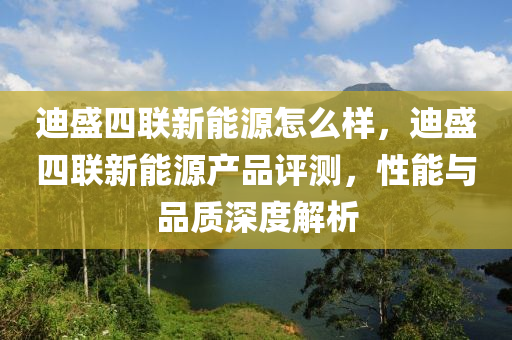 迪盛四联新能源怎么样，迪盛四联新能源产品评测，性能与品质深度解析