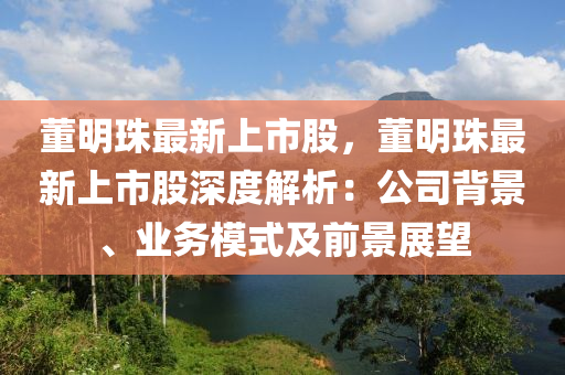 董明珠最新上市股，董明珠最新上市股深度解析：公司背景、业务模式及前景展望