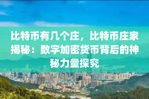 比特币有几个庄，比特币庄家揭秘：数字加密货币背后的神秘力量探究