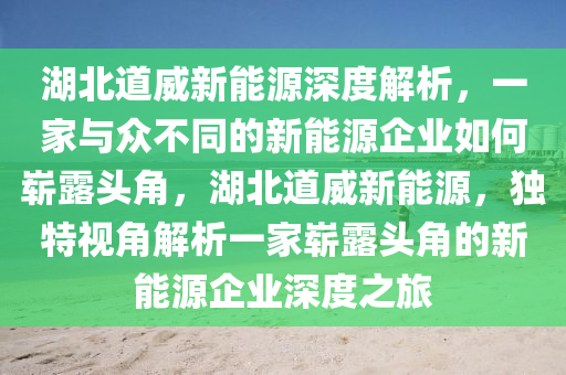 湖北道威新能源深度解析，一家与众不同的新能源企业如何崭露头角，湖北道威新能源，独特视角解析一家崭露头角的新能源企业深度之旅