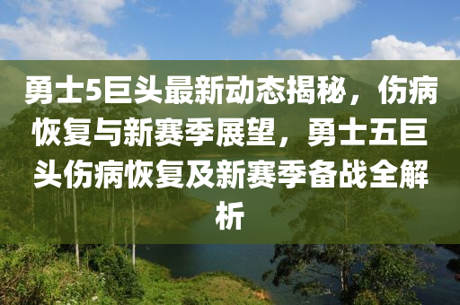 勇士5巨头最新动态揭秘，伤病恢复与新赛季展望，勇士五巨头伤病恢复及新赛季备战全解析